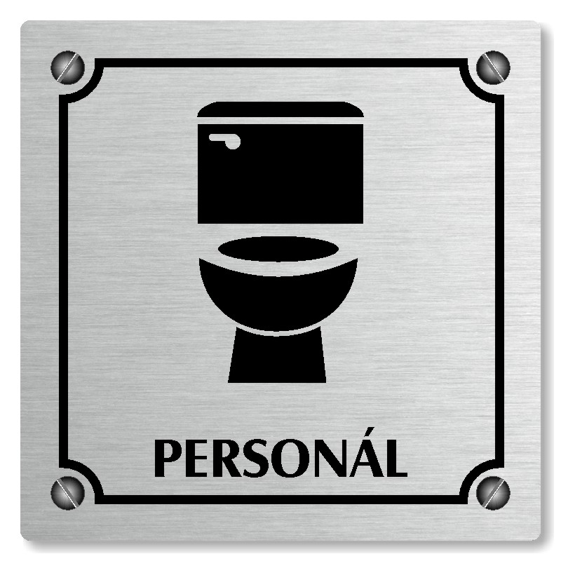WC personál, 118x118mm, stříbrná, Kansas